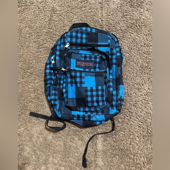 Vintage JanSport “teal checker board” backpack 00s - Picture 1 of 5